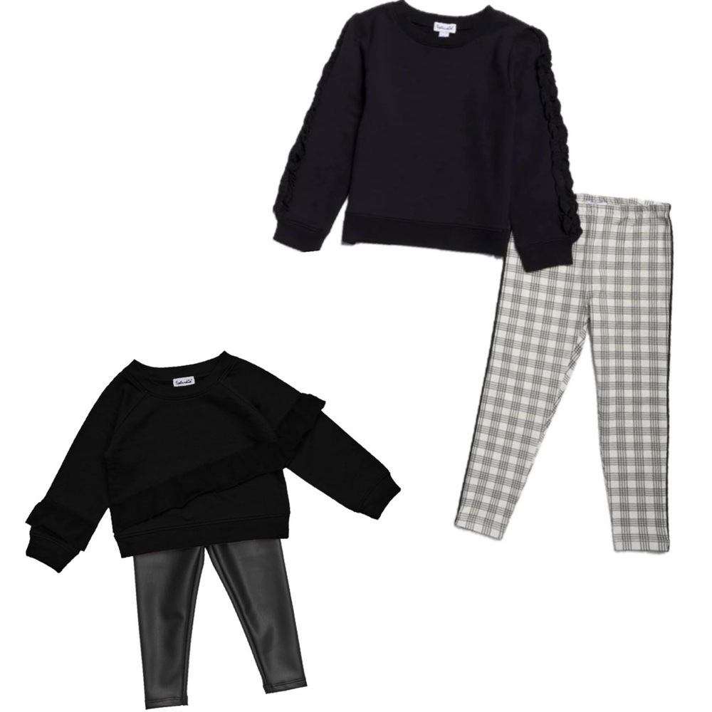 Splendid baby girl bundle; 2 top and 2 pants, matching sets , 6-12 months